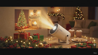 4K Taşınabilir 720P Projektör 260ANSI Lümen 180 ° Ev Sineması Döndürün, Mükemmel Noel Hediyesi, Wifi6